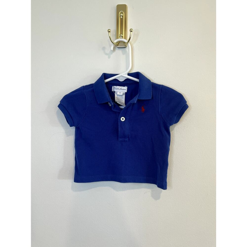 Ralph Lauren Baby Boy Blue Polo Shirt 3M